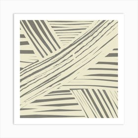 Grey And White Stripes Art Print