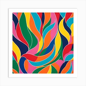 ABSTRACT FLYING EAGLES Art Print