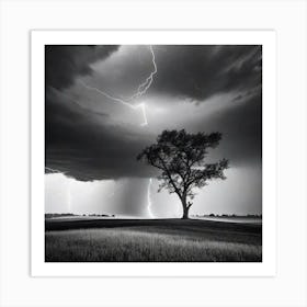 Lightning In The Sky 12 Art Print