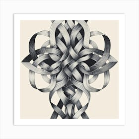 Cross Of Celtic Knots Art Print