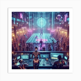 Futuristic Nightclub 1 Art Print