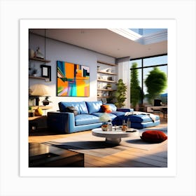 Modern Living Room 1 Art Print