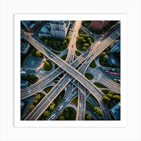 Intersections Photograph Intersections Where Paths Converge Or Diverge This Could Be A Bustling City 938273767(1) Art Print