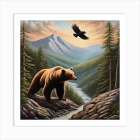 Bear dream Art Print