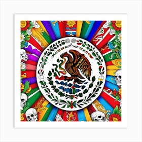 Mexican Flag 3 Art Print