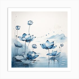 Lotus Flower Painting Art Print