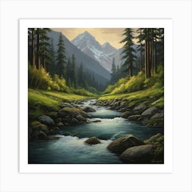 Mountain Stream Art Print