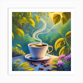 Coffee In The Garden Art Print