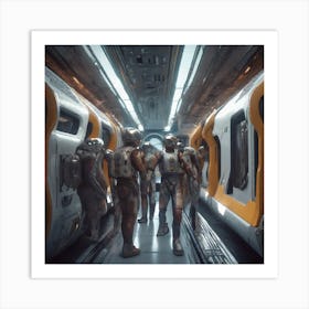 Futuristic Train Station 3 Art Print