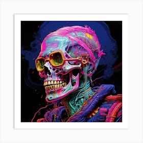 Psychedelic Skull 6 Art Print