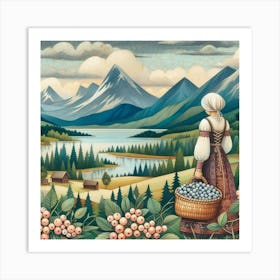 Scandinavian Art, Landscape 7 Art Print