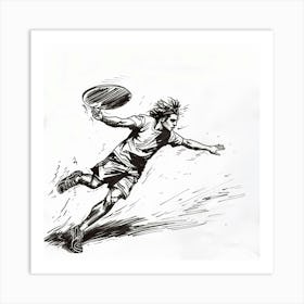 Frisbee Runner Art Print