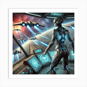 Lysara Stratos Tactical Dive Scifi Art Print