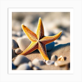 Starfish On The Beach 9 Art Print