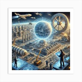 Function Orbital Engineering Commission Converted Art Print