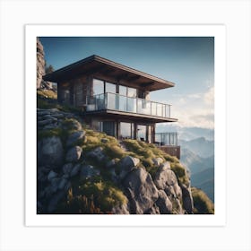 House On A Cliff Art Print