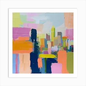 Abstract Travel Collection Seattle Washington 1 Art Print