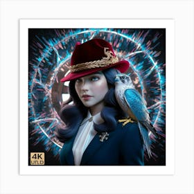 Girl In A Hat Art Print