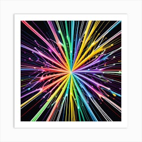 Colorful Burst Art Print