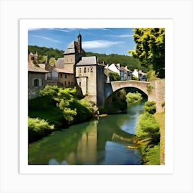 Bridge Over A River 1 Art Print