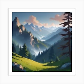 Landscape Painting 94 Art Print