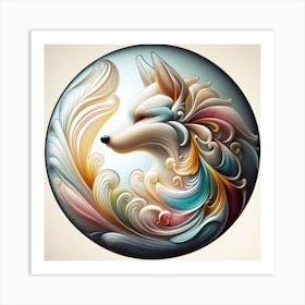 Glass Wolf 4 Art Print