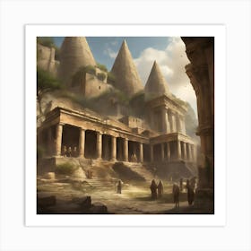 0 Pictures Of Ancient Heritage Scenes Esrgan V1 X2plus Art Print