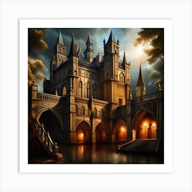 Waterside Castle Art Print