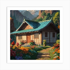 House In The Mountains Art Print