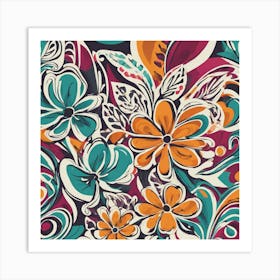 Floral Pattern 2 Art Print