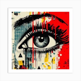 Halftone Monochrome Collage: A Stunning Display of Artistic Creativity. Art Print