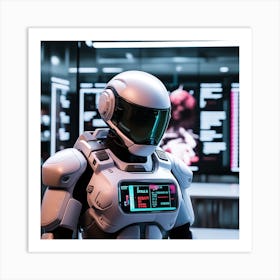 Futuristic Robot 119 Art Print