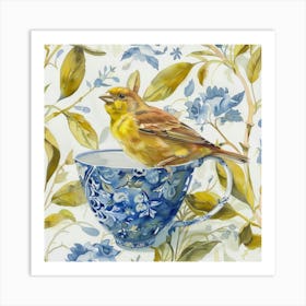 Bird In A Teacup Art Print