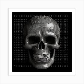 Skull On A Black Background Art Print