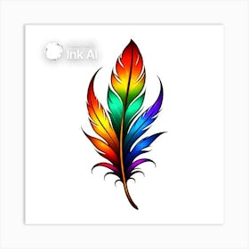 Rainbow Feather 2 Art Print