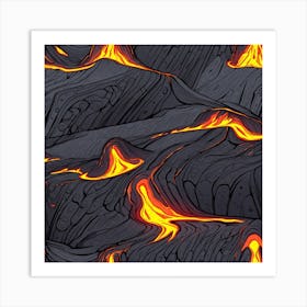 Lava texture 1 Art Print