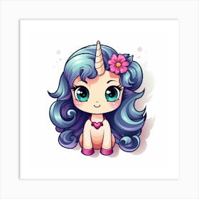 Cute Unicorn 679 Art Print