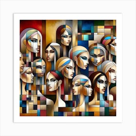 Women'S Faces 1 Art Print