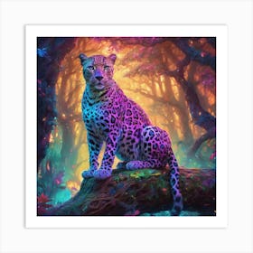 Leopard In The Forest Art Print