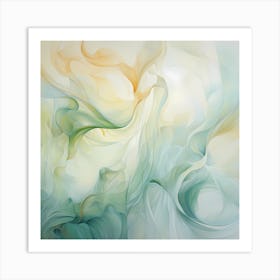 AI Seraphic Nature: Aquatic Melodies Art Print