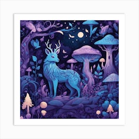 Deer In The Forest Art Print