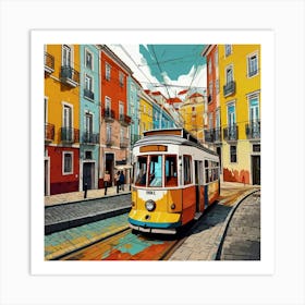 Lisbon Tram 6 Art Print