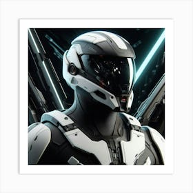 Futuristic Soldier 21 Art Print