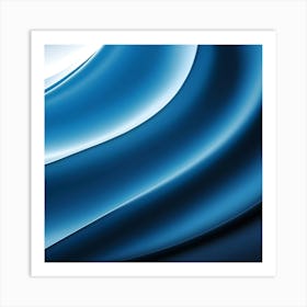 Abstract Blue Wave 6 Art Print