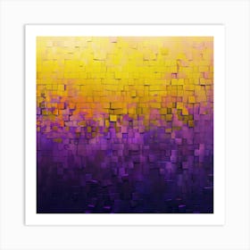 Abstract Purple Yellow Art Print