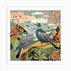 Bird In Nature Pigeon 4 Art Print