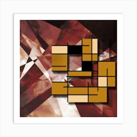 Squares And Triangles Art Print