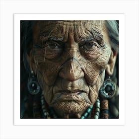 Native American Portrait Affiche