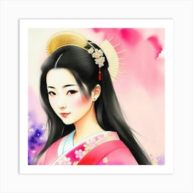 Graceful Beauty: The Art of the Japanese Geisha Art Print