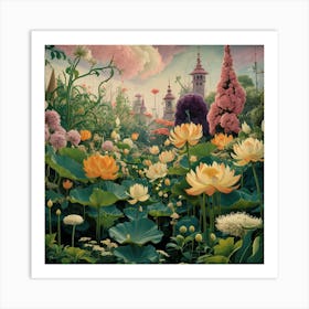 Keukenhof Gardens Netherlands Vintage Botanical (2) 2 Art Print